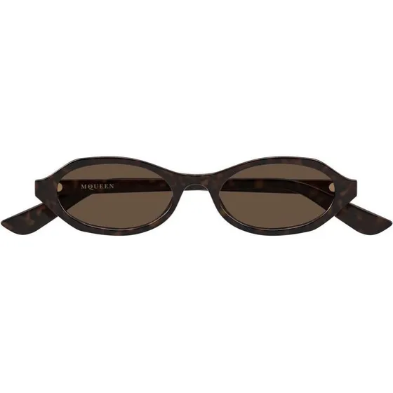 Alexander McQueen AM0559S Occhiali da Sole Donna Avana Rotondi