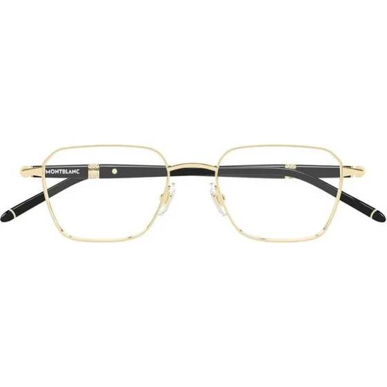 Montblanc MB0485O Occhiali da Vista Squadrati in Metallo Oro