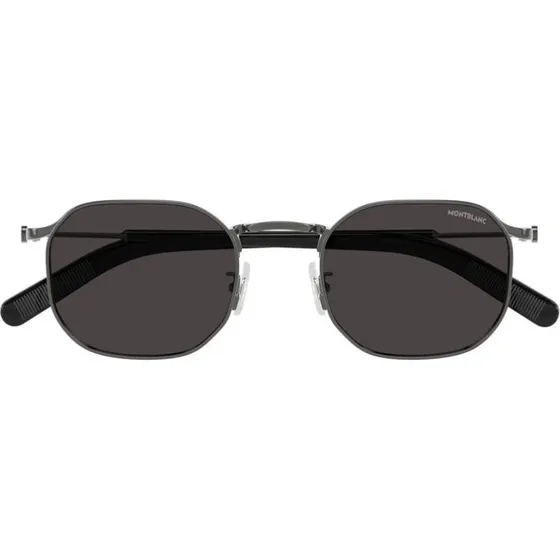 Montblanc MB0459S Occhiali da Sole Uomo Rutenio Geometrici 50mm