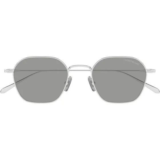 Montblanc MB0472S Occhiali da Sole Uomo Argento Geometrici