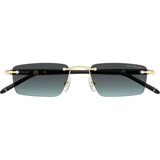 Montblanc MB0484S Occhiali da Sole Squadrati Oro e Verde 54mm