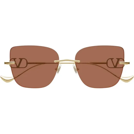 Valentino VG0033S Occhiali da Sole Cat-Eye Oro e Marrone 54mm