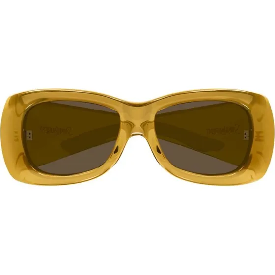 Saint Laurent SL 901 Howl Occhiali da Sole Squadrati Giallo e Marrone