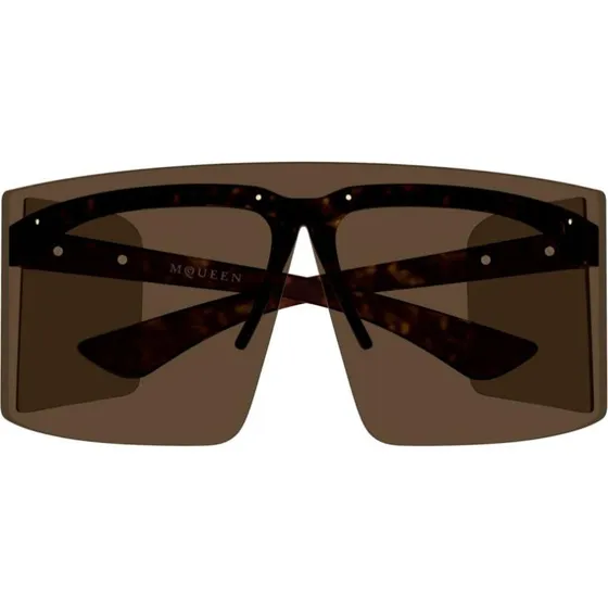Alexander McQueen AM0594S Occhiali da Sole Mascherina Avana