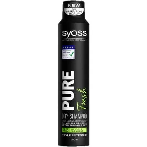 Syoss Pure Fresh Shampoo a secco per tutti i tipi di capelli, 200ml