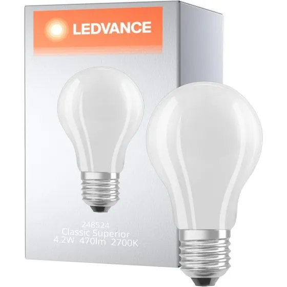 Ledvance Classic Superior LED E27 4.2W 927 Bianco Molto Caldo