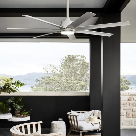 Ventilatore da soffitto Beacon Atlanta con luce, bianco, 142 cm