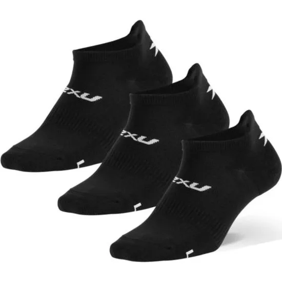 2XU Calze Ankle Invisibili 3er Pack, Nero, Taglia S