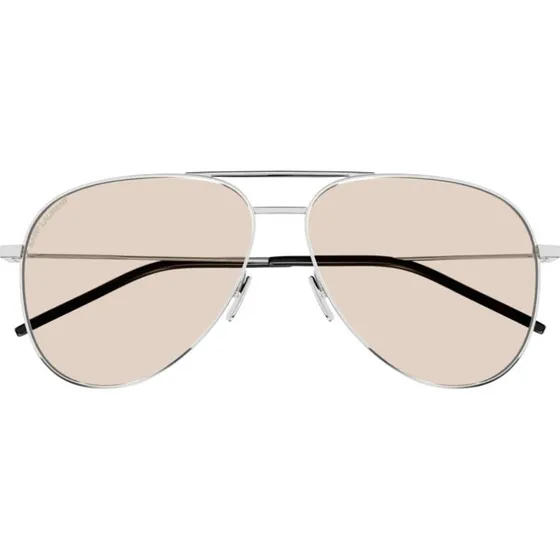 Saint Laurent Classic 11 Occhiali da Sole Pilot Argento Marrone
