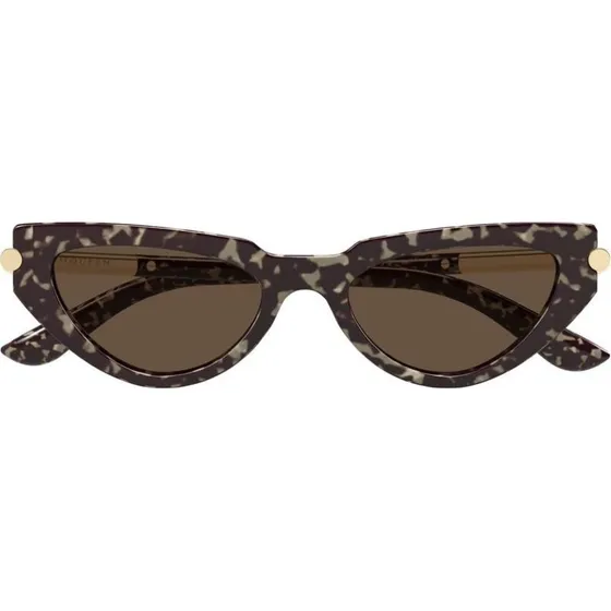Alexander McQueen Occhiali da Sole AM0520S Cat-Eye Havana Marrone