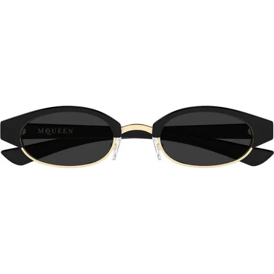 Alexander McQueen Occhiali da Sole AM0534S Rotondi Nero/Grigio