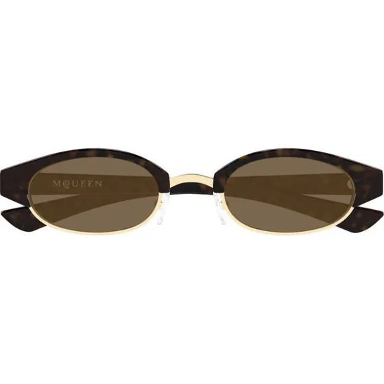 Alexander McQueen AM0534S Occhiali da Sole Rotondi Havana