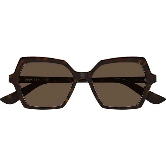 Alexander McQueen AM0537S Occhiali da Sole Donna Avana Geometrici