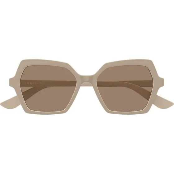 Alexander McQueen Occhiali da Sole AM0537S Marrone Geometrici