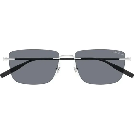 Montblanc MB0429S Occhiali da Sole Uomo Argento Squadrati