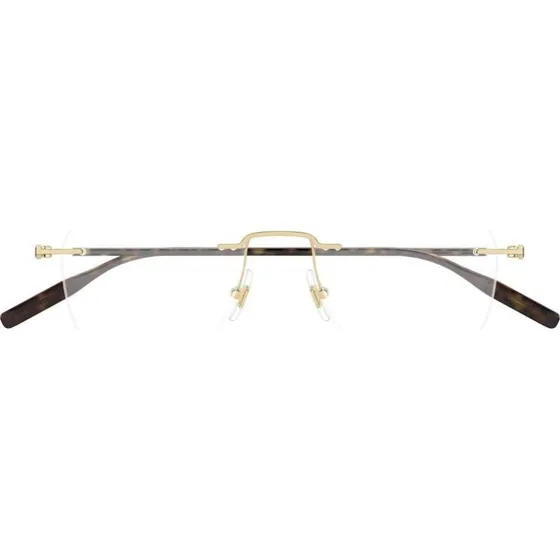 Montblanc MB0430O Occhiali da Vista Uomo Oro Rotondi