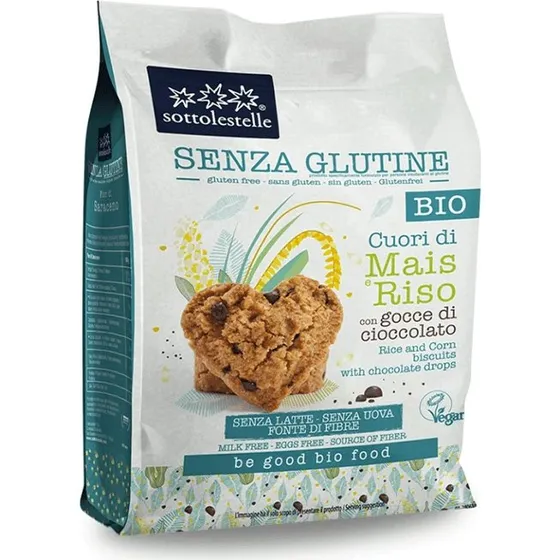 Sottolestelle Biscotti Vegani Senza Glutine con Cioccolato Eco, 250g