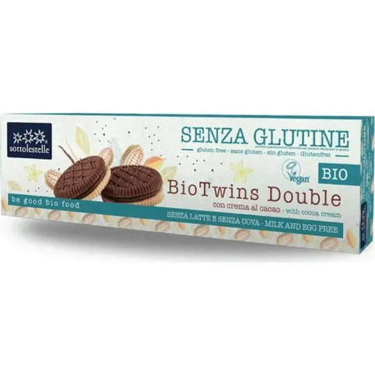 Sottolestelle Bio Twins Biscotti Bio con Crema al Cacao 125 g