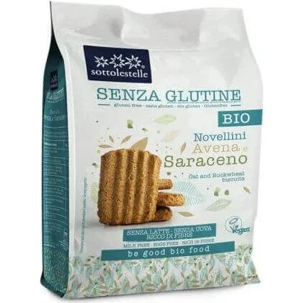Sottolestelle Biscotti Senza Glutine con Avena e Grano Saraceno, 250g