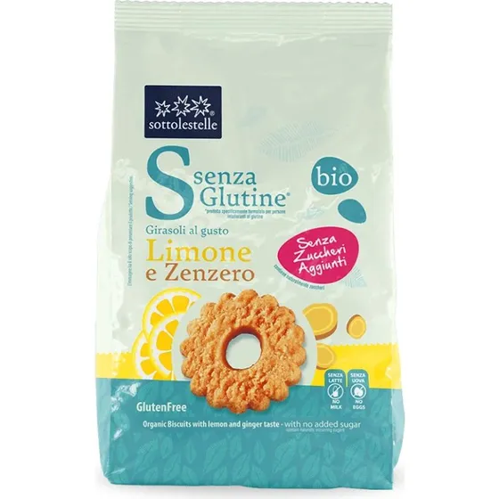 Sottolestelle Biscotti Senza Glutine al Limone e Zenzero, 250g