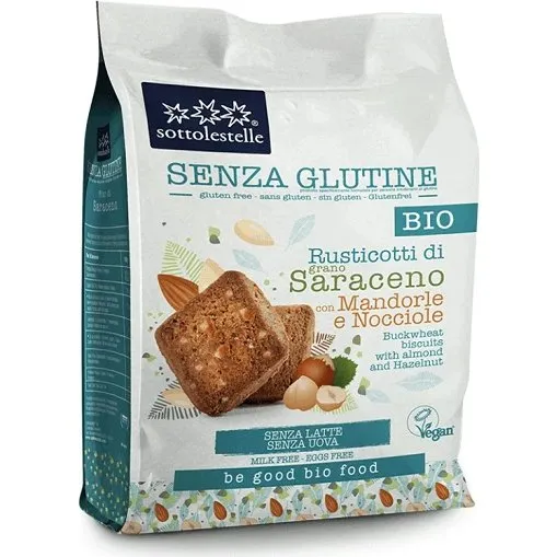 Sottolestelle Biscotti Vegani Senza Glutine Mandorle e Nocciole 250g