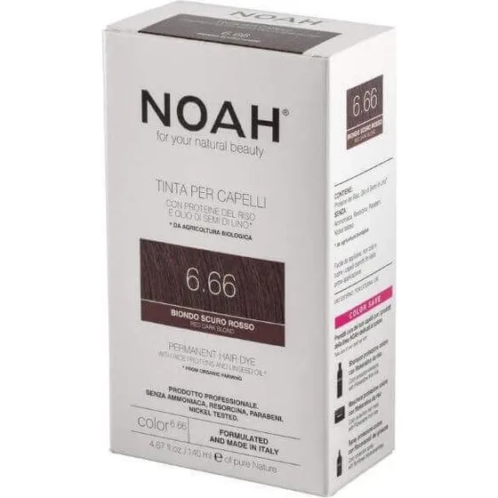 Noah Tintura per Capelli Naturale Biondo Rossiastro Scuro 6.66 140ml