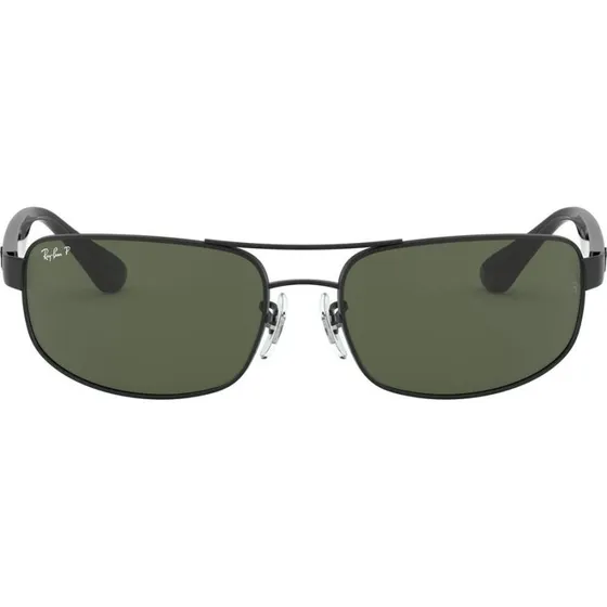 Ray-Ban RB 3445 Occhiali da Sole Uomo Neri Geometrici Polarizzati