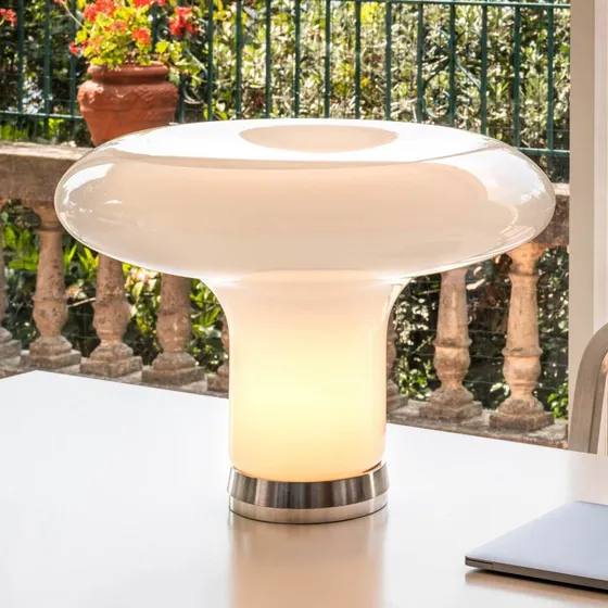 Artemide Lesbo Lampada da Tavolo in Vetro di Murano Trasparente