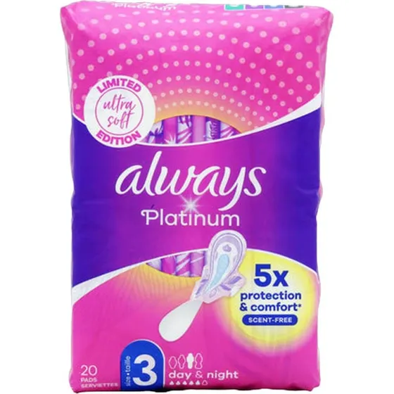 Always Platinum Assorbenti Day & Night con Ali, 20 pz