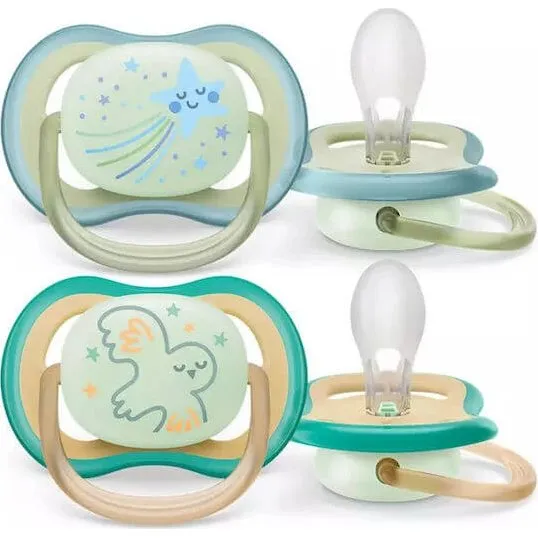 Philips Avent Ultra Air Succhietto in Silicone Stella Verde/Menta 0-6 mesi
