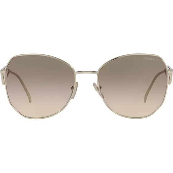 Prada PR 57YS Occhiali da Sole Donna Oro Geometrico Marrone