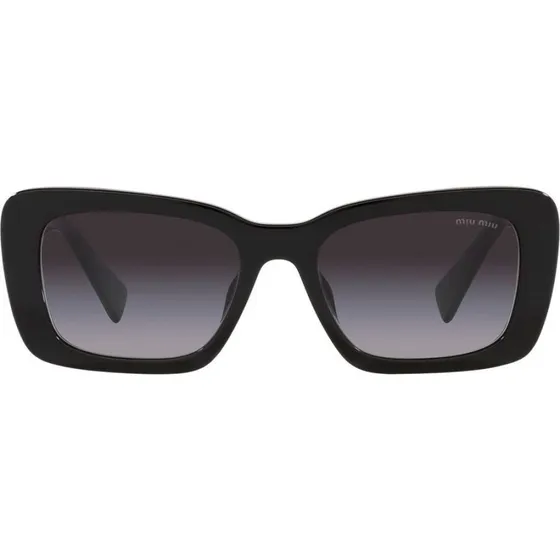 Miu Miu SMU 07YS Occhiali da Sole Quadrati Nero e Grigio