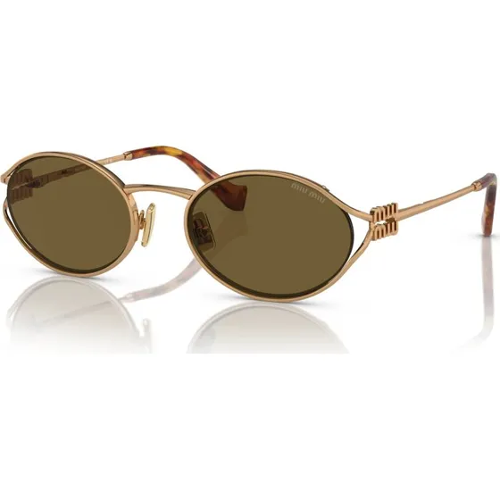 Miu Miu MU 52YS 7OE01T Occhiali da Sole Oro e Marrone