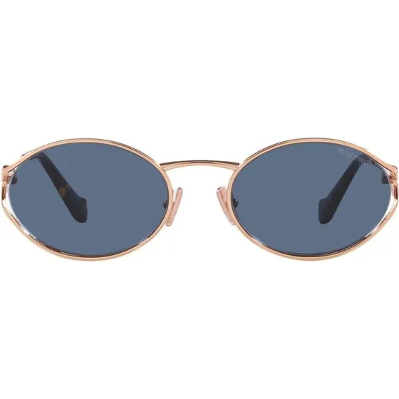 Miu Miu SMU 52YS Occhiali da Sole Donna Rotondi Oro Rosa e Blu
