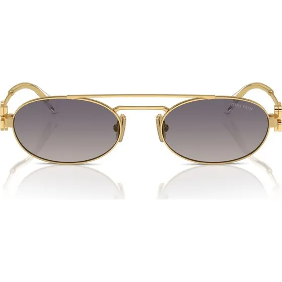 Miu Miu Occhiali da Sole SMU 54ZS Oro e Grigio Geometrici