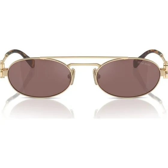 Miu Miu SMU 54ZS Occhiali da Sole Donna Oro e Marrone