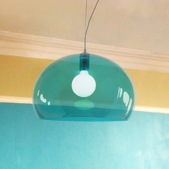 Lampada a sospensione Kartell FL/Y Blu chiaro