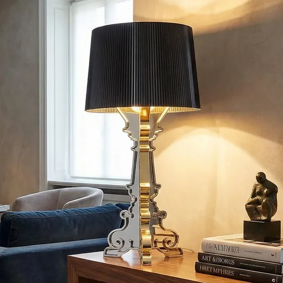 Kartell Bourgie LED Lampada da Tavolo Multicolor Titanio
