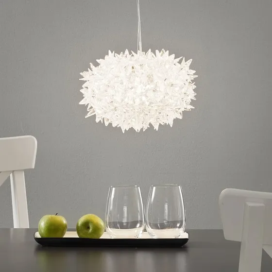 Kartell Bloom S2 LED Lampada a Sospensione Trasparente