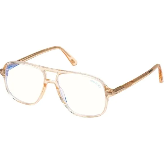 Tom Ford FT 5737-B Blue Block Occhiali da Vista Uomo Marrone
