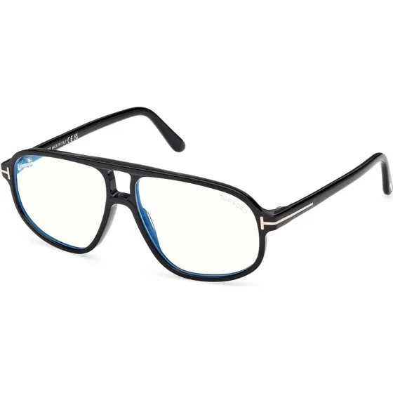 TOM FORD FT6082-B 001 Occhiali da Vista Quadrati in Acetato Nero