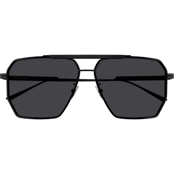 Bottega Veneta BV1012S Occhiali da Sole Uomo Pilot Nero Grigio