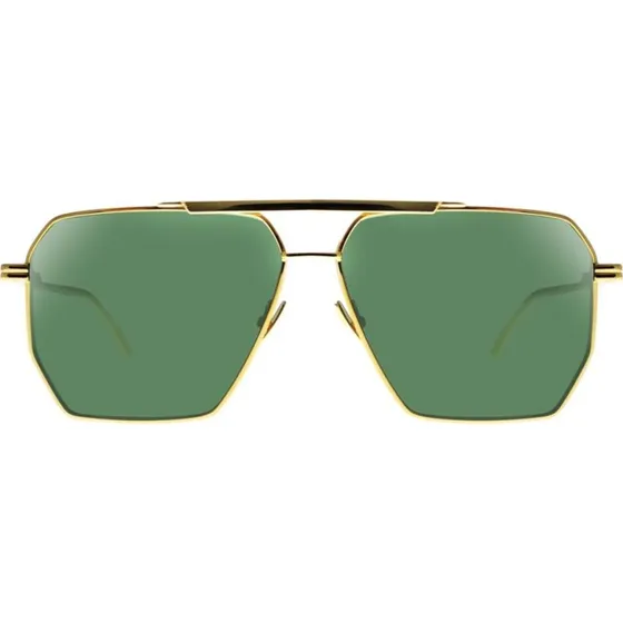 Bottega Veneta BV1012S Occhiali da Sole Uomo Oro e Verde Pilot