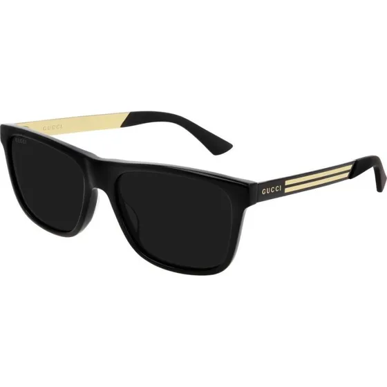 Gucci GG0687S Occhiali da Sole Uomo Neri Squadrati Polarizzati