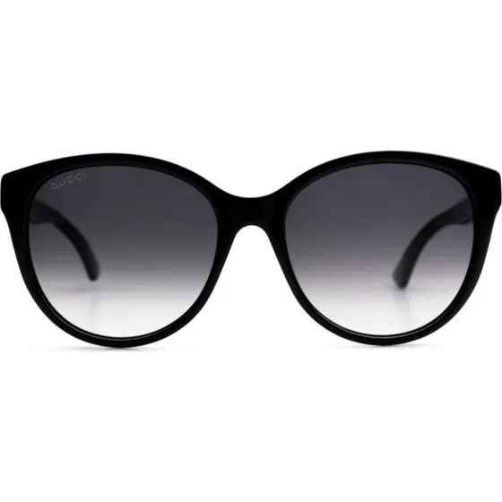 Gucci GG0631S Occhiali da Sole Donna Nero Rotondo Grigio 56mm