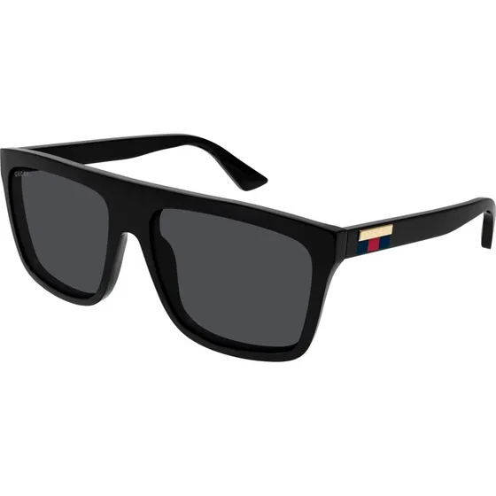 Gucci GG0748S 001 Occhiali da Sole Uomo Neri Quadrati