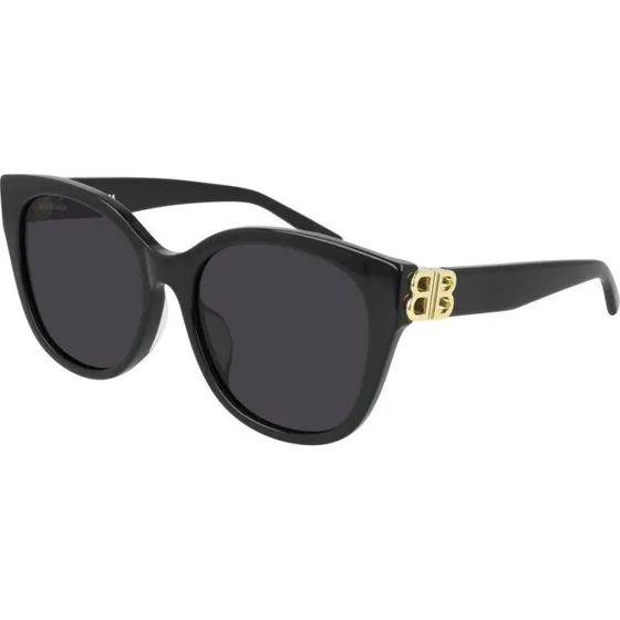 Balenciaga BB0103SA Occhiali da Sole Cat-Eye Nero e Grigio
