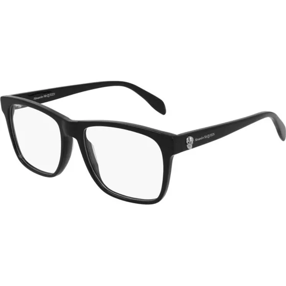 Alexander McQueen AM0282O Occhiali da Vista Uomo Neri Geometrici