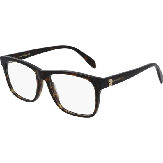 Alexander McQueen AM0282O Occhiali da Vista Uomo Avana Geometrici