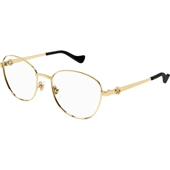Gucci GG1601O Montature da Vista Rotonde in Metallo Oro